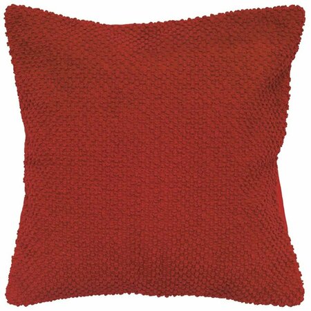 HOMEROOTS Nubby Textured Modern Throw Pillow, Red 403132